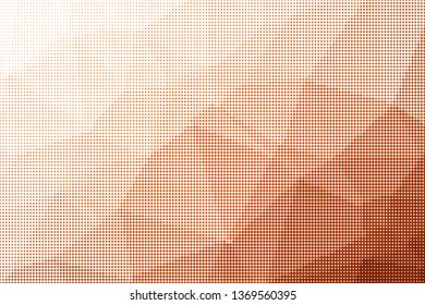 Grunge halftone dots pattern texture background. Low poly design. Modern gradient monochrome dotted  vector illustration. Abstract wavy lines. Triangular polygon backdrop