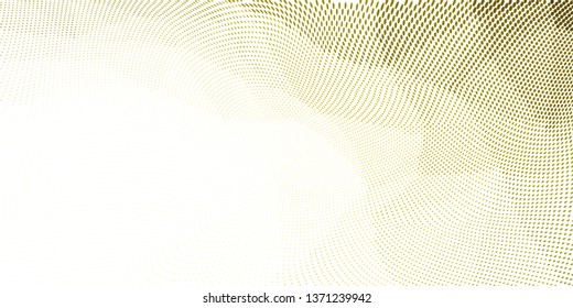 Grunge halftone dots pattern texture background. Low poly design. Modern gradient monochrome dotted  vector illustration. Abstract wavy lines. Triangular polygon backdrop
