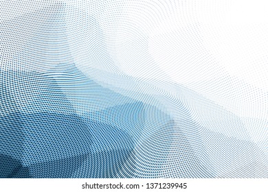 Grunge halftone dots pattern texture background. Low poly design. Modern gradient monochrome dotted  vector illustration. Abstract wavy lines. Triangular polygon backdrop