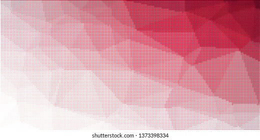 Grunge halftone dots pattern texture background. Low poly design. Modern gradient monochrome dotted  vector illustration. Abstract wavy lines. Triangular polygon backdrop