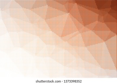 Grunge halftone dots pattern texture background. Low poly design. Modern gradient monochrome dotted  vector illustration. Abstract wavy lines. Triangular polygon backdrop