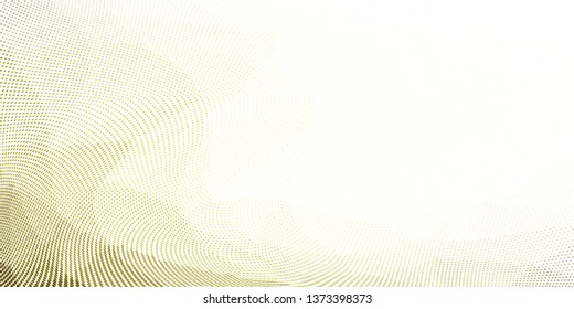 Grunge halftone dots pattern texture background. Low poly design. Modern gradient monochrome dotted  vector illustration. Abstract wavy lines. Triangular polygon backdrop