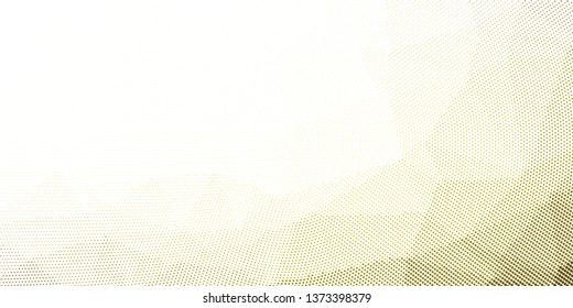 Grunge halftone dots pattern texture background. Low poly design. Modern gradient monochrome dotted  vector illustration. Abstract wavy lines. Triangular polygon backdrop