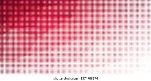 Grunge halftone dots pattern texture background.  Modern gradient  panoramic dotted vector illustration. Abstract wavy lines.  