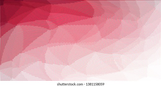 Grunge halftone dots pattern texture background. Low poly design. Modern gradient monochrome dotted panoramic vector illustration. Abstract wavy lines. Triangular polygon backdrop
