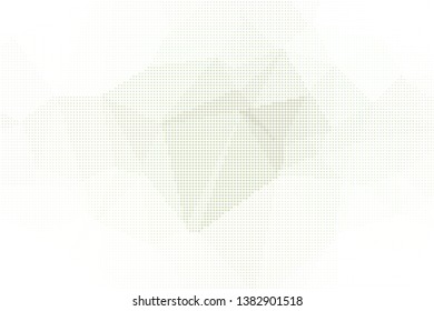 Grunge halftone dots pattern texture background. Low poly design. Modern gradient monochrome dotted vector illustration. Abstract wavy lines. Triangular polygon backdrop