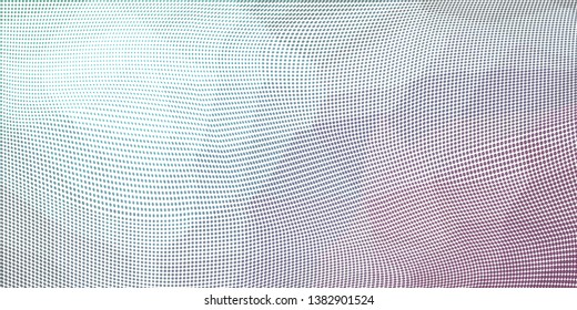 Grunge halftone dots pattern texture background. Low poly design. Modern gradient monochrome dotted panoramic vector illustration. Abstract wavy lines. Triangular polygon backdrop