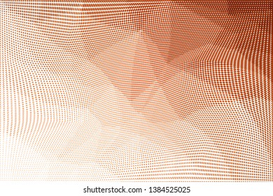 Grunge halftone dots pattern texture background. Low poly design. Modern gradient monochrome dotted vector illustration. Abstract wavy lines. Triangular polygon backdrop