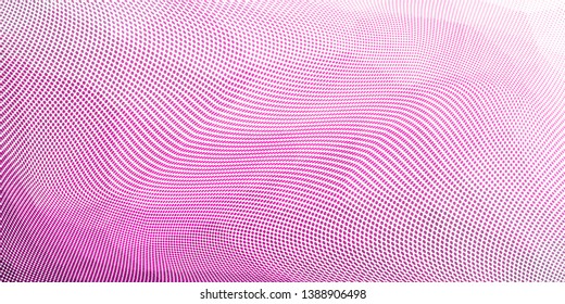 Grunge halftone dots pattern texture background. Low poly design. Modern gradient monochrome dotted panoramic vector illustration. Abstract wavy lines. Triangular polygon backdrop