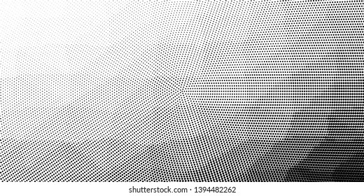 Grunge halftone dots pattern texture background. Low poly design. Modern dotted vector illustration. Abstract wavy lines. Triangular polygon backdrop