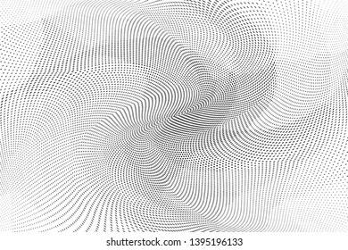 Grunge halftone dots pattern texture background. Low poly design. Modern dotted vector illustration. Abstract wavy lines. Triangular polygon backdrop