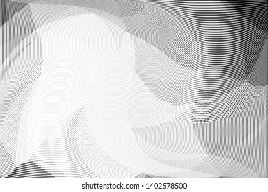 Grunge halftone dots pattern texture background. Low poly design. Modern dotted black and white vector illustration. Abstract wavy lines. Triangular polygon backdrop
