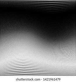 Grunge halftone dots pattern texture 
background. Modern dotted  illustration. Abstract curves. Points backdrop. Grungy spotted pattern. Monochrome template for web design, covers, web sites, banners
