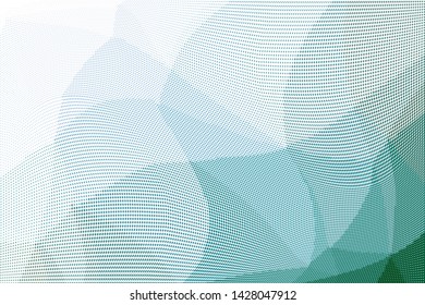 Grunge halftone dots pattern texture background. Low poly design. Modern gradient monochrome dotted vector illustration. Abstract wavy lines