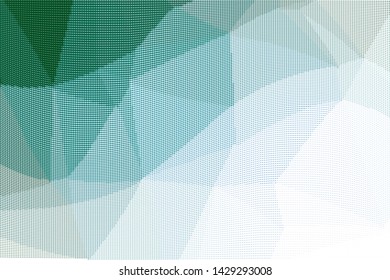 Grunge halftone dots pattern texture background. Low poly design. Modern gradient monochrome dotted vector illustration. Abstract wavy lines