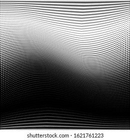Grunge halftone dots pattern texture 
background. Modern dotted  illustration. Abstract curves. Points backdrop. Grungy spotted pattern. Monochrome template for web design, covers, web sites, banners