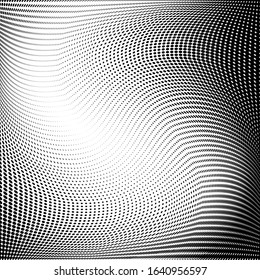 Grunge halftone dots pattern texture 
background. Modern dotted  illustration. Abstract curves. Points backdrop. Grungy spotted pattern. Monochrome template for web design, covers, web sites, banners