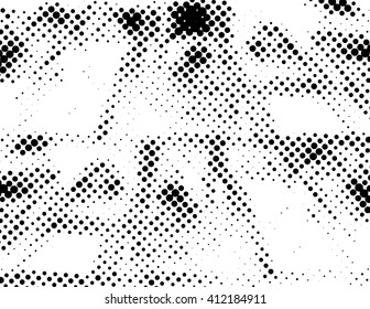 Grunge halftone dots texture background - abstract isolated stock vector template - easy to use