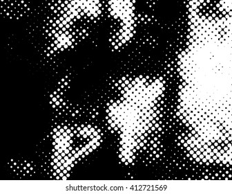 Grunge halftone dots texture background - abstract isolated stock vector template - easy to use