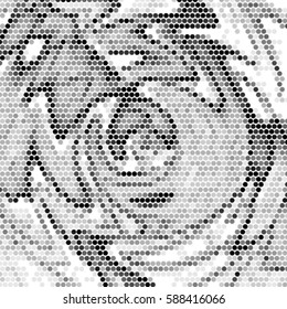 Grunge halftone dots texture background. Spotted vector Abstract Texture