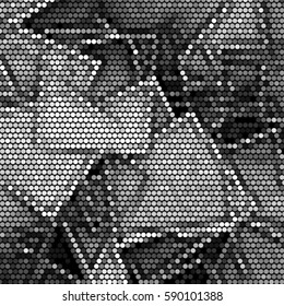 Grunge halftone dots texture background. Spotted vector Abstract cubism Texture