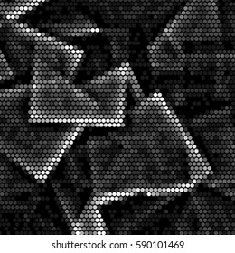 Grunge halftone dots texture background. Spotted vector Abstract cubism Texture