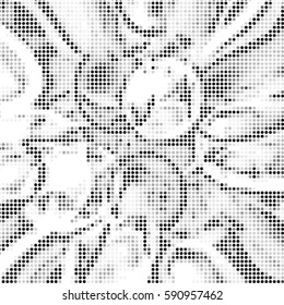 Grunge halftone dots texture background. Spotted vector Abstract bubble Texture