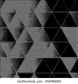 Grunge halftone dots texture background. Spotted vector Abstract triangle Texture