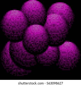 Grunge halftone dots texture vector background. Spotted Abstract purple Texture