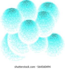 Grunge halftone dots texture vector background. Spotted blue Abstract Texture