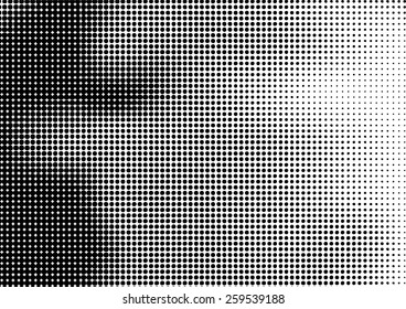 Grunge halftone dots vector texture background. 