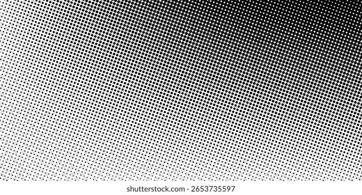 Grunge halftone dots vector texture background . Border Frame .