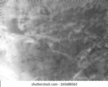 Grunge halftone dots vector texture background . Border Frame . 