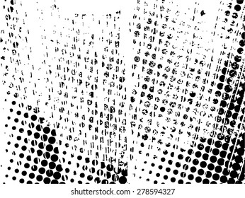 Grunge halftone dots vector texture background. 