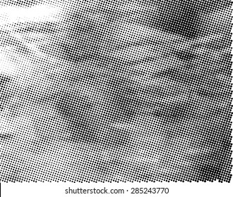 Grunge halftone dots vector texture background . Border Frame .