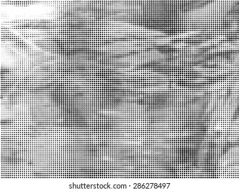 Grunge halftone dots vector texture background. 