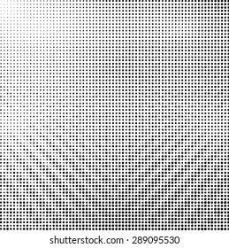 Grunge halftone dots vector texture background . Border Frame .