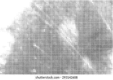 Grunge halftone dots vector texture background. 