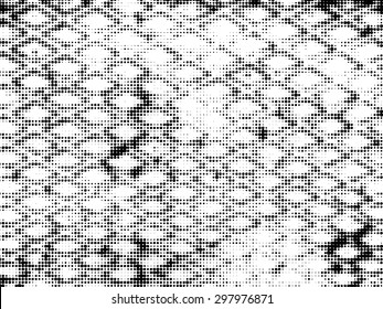 Grunge halftone dots vector texture background . 