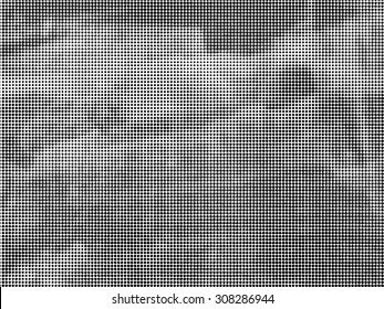 Grunge halftone dots vector texture background - Pixel 