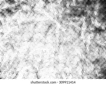 Grunge halftone dots .  vector texture background .