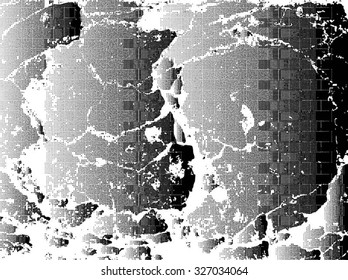 Grunge halftone dots vector texture background . Dotted Abstract Vector Texture . Distress Dirty Damaged Spotted Circles Overlay Texture .