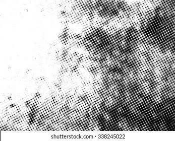 Grunge Halftone Dots Vector Texture Background. 