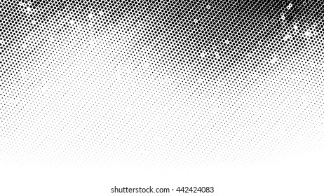 Grunge halftone dots vector texture background