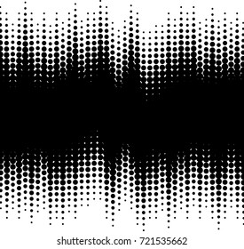 Grunge halftone dots vector texture background. Pixel