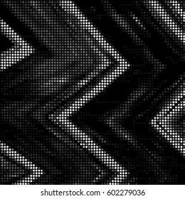 Grunge halftone dots zig zag texture background. Spotted vector Abstract Texture