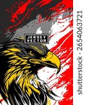 GRUNGE AND HALFTONE WITH EAGLE VECTOR BACKGROUND FOR FULL SUBLIMATION JERSEY