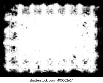Grunge halftone frame