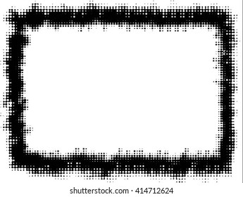 Grunge halftone frame
