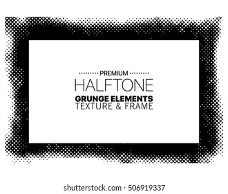 Grunge halftone frame